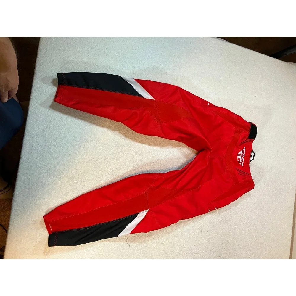 Fly Racing YX F-16 Youth Motocross Jersey and Pants Set Red Black White Size YX